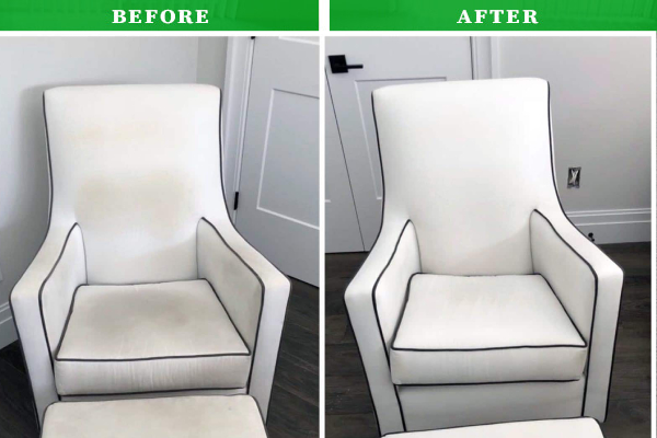 Before & After Upholstery Cleaning Service in London
